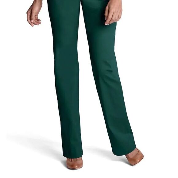 Lands’ End Women’s Dark Hunter Green Straight Leg Chinos/Pants Size 2 - Picture 2 of 4